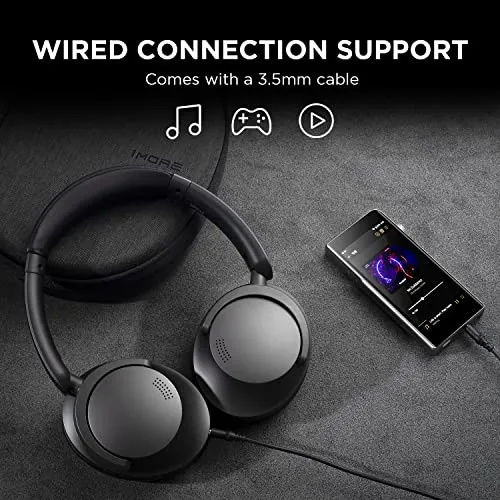 1MORE SonoFlow Active Noise Cancelling Headphones, Bluetooth Headphones with LDAC for Hi-Res Wireless Audio, 70H Playtime, Clear Calls, Preset EQ Via App, Blue