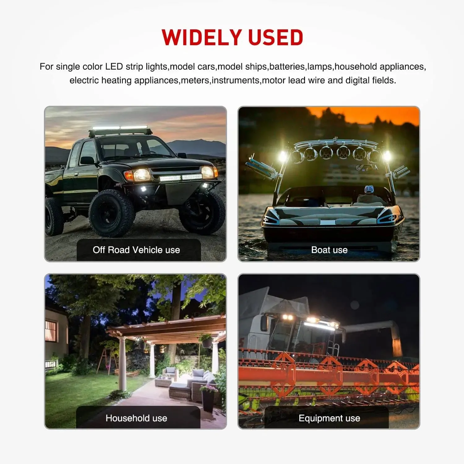 22AWG 5FT Wire Extension Kit For LED Light Bar/Led Pods/LED Work Light