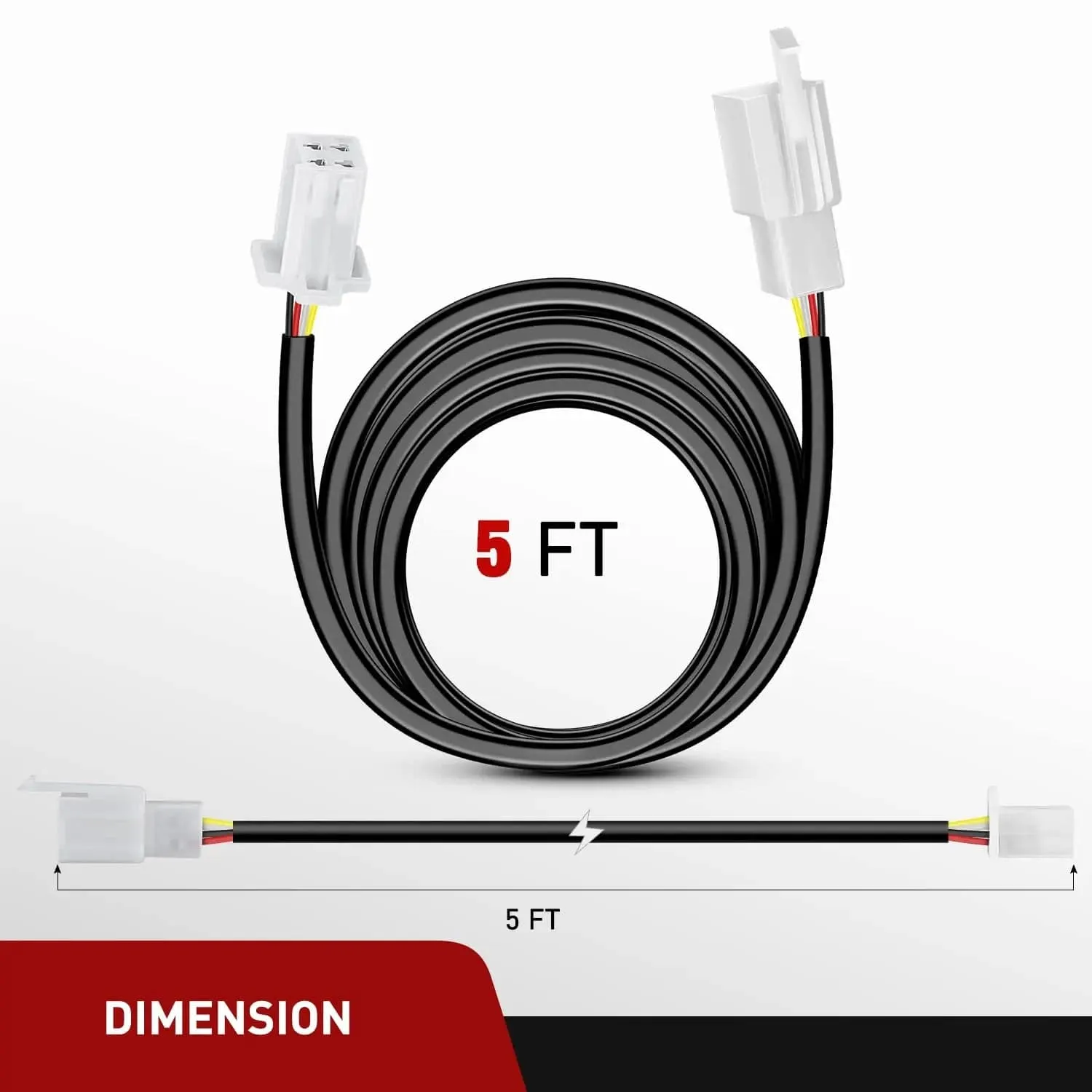22AWG 5FT Wire Extension Kit For LED Light Bar/Led Pods/LED Work Light