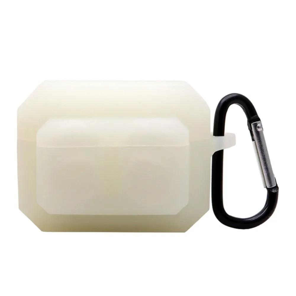 3-in-1 AirPods Pro silicone case with ear tip   carabiner - Luminous Green