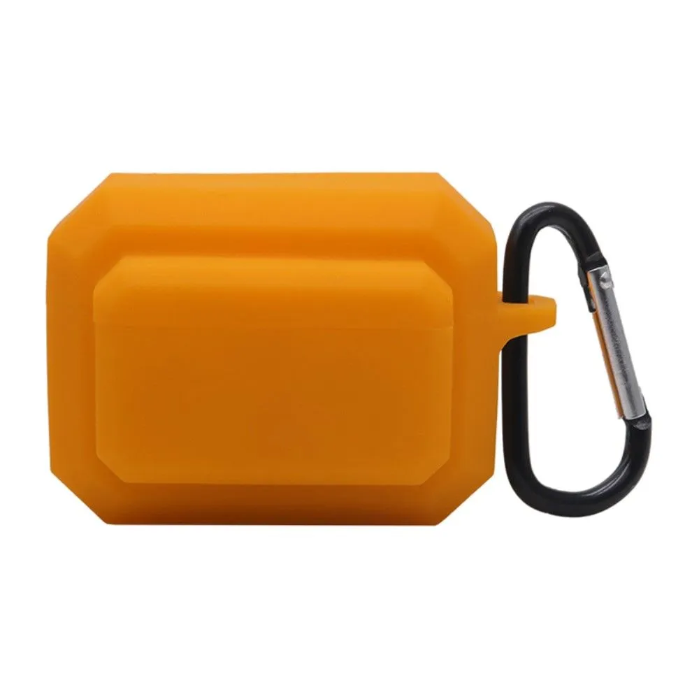 3-in-1 AirPods Pro silicone case with ear tip   carabiner - Orange