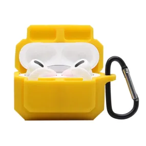 3-in-1 AirPods Pro silicone case with ear tip   carabiner - Yellow