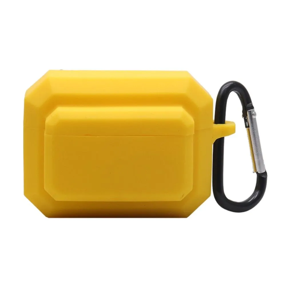3-in-1 AirPods Pro silicone case with ear tip   carabiner - Yellow