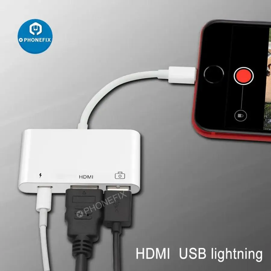 3-in-1 iPhone Lightning to Lightning USB 3.0 Port OTG Adapter