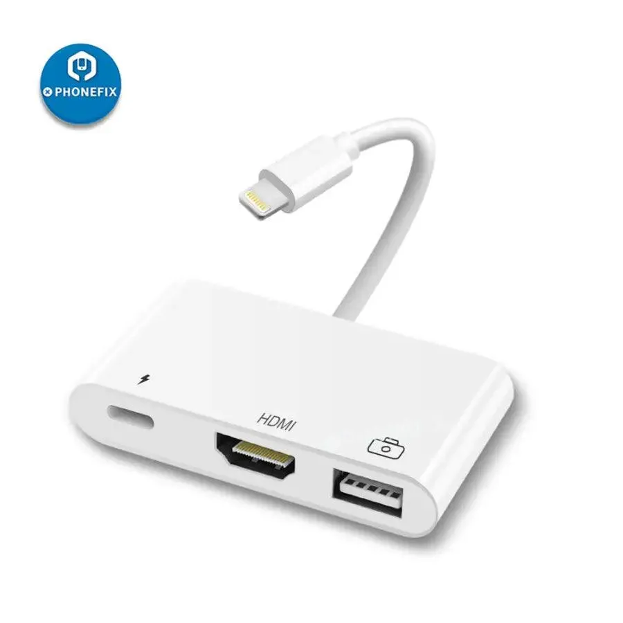 3-in-1 iPhone Lightning to Lightning USB 3.0 Port OTG Adapter