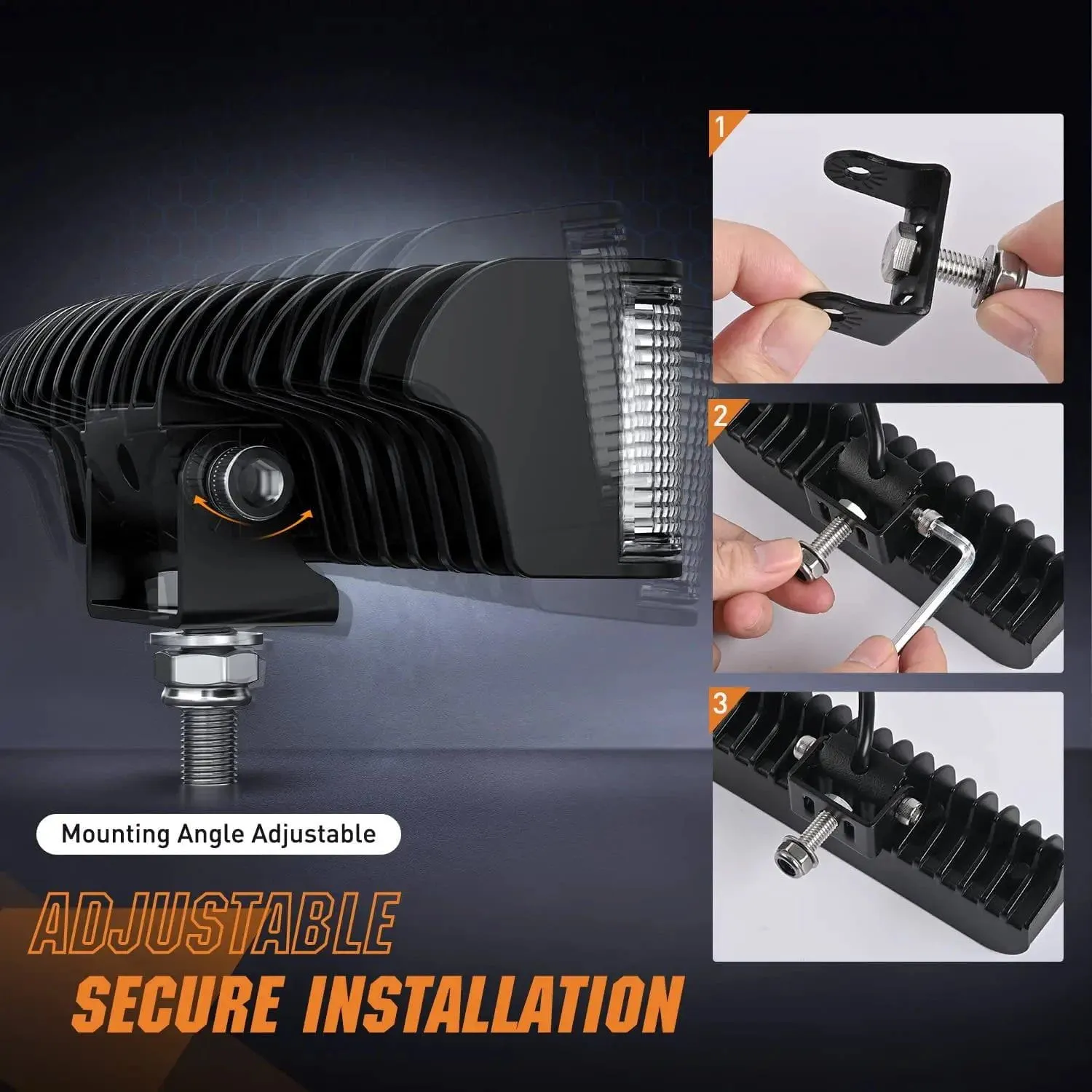 6.5 Inch 20W 2089LM Side Shooter DRL Spot Flood LED Light Bars (Pair) | 16AWG DT Wire