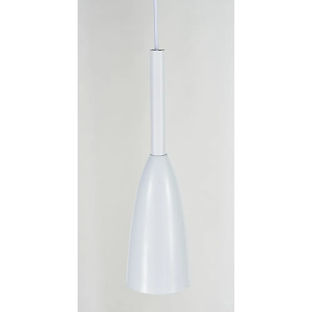 Adjustable White Pendant Light, Kitchen Lamp, 60W, Palermo