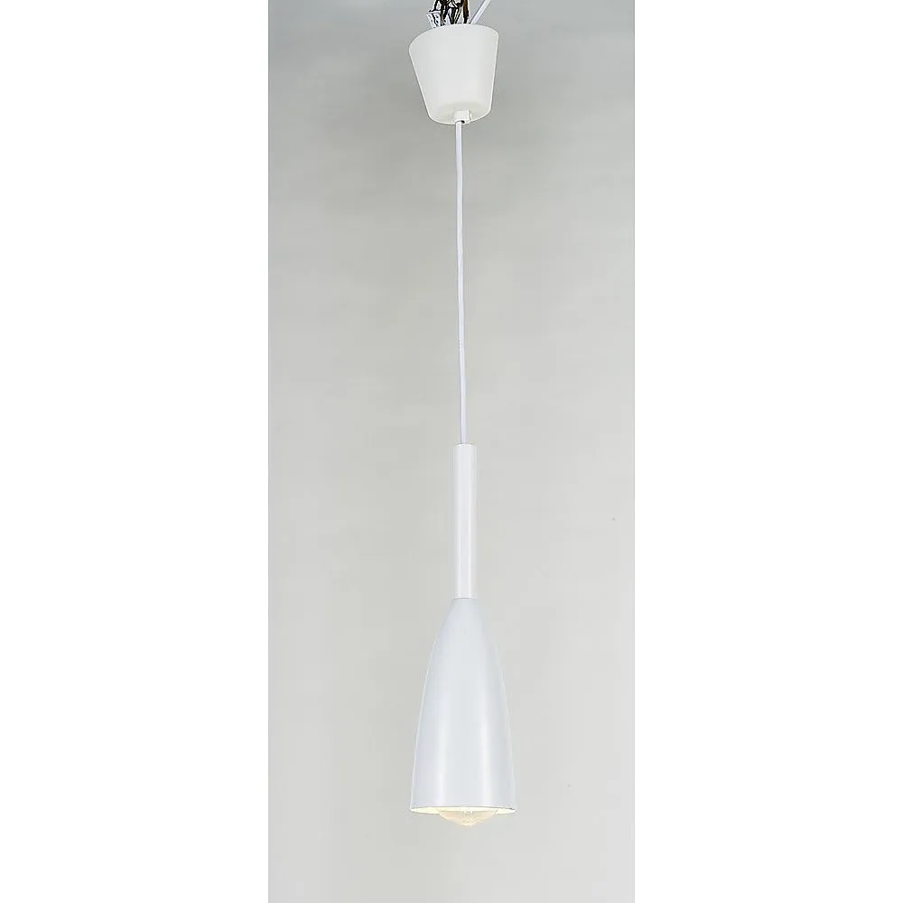 Adjustable White Pendant Light, Kitchen Lamp, 60W, Palermo