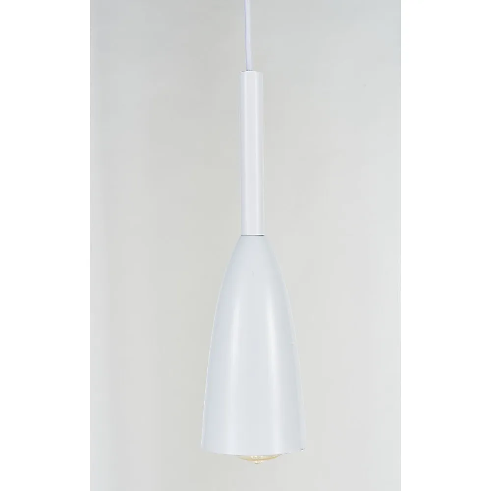 Adjustable White Pendant Light, Kitchen Lamp, 60W, Palermo