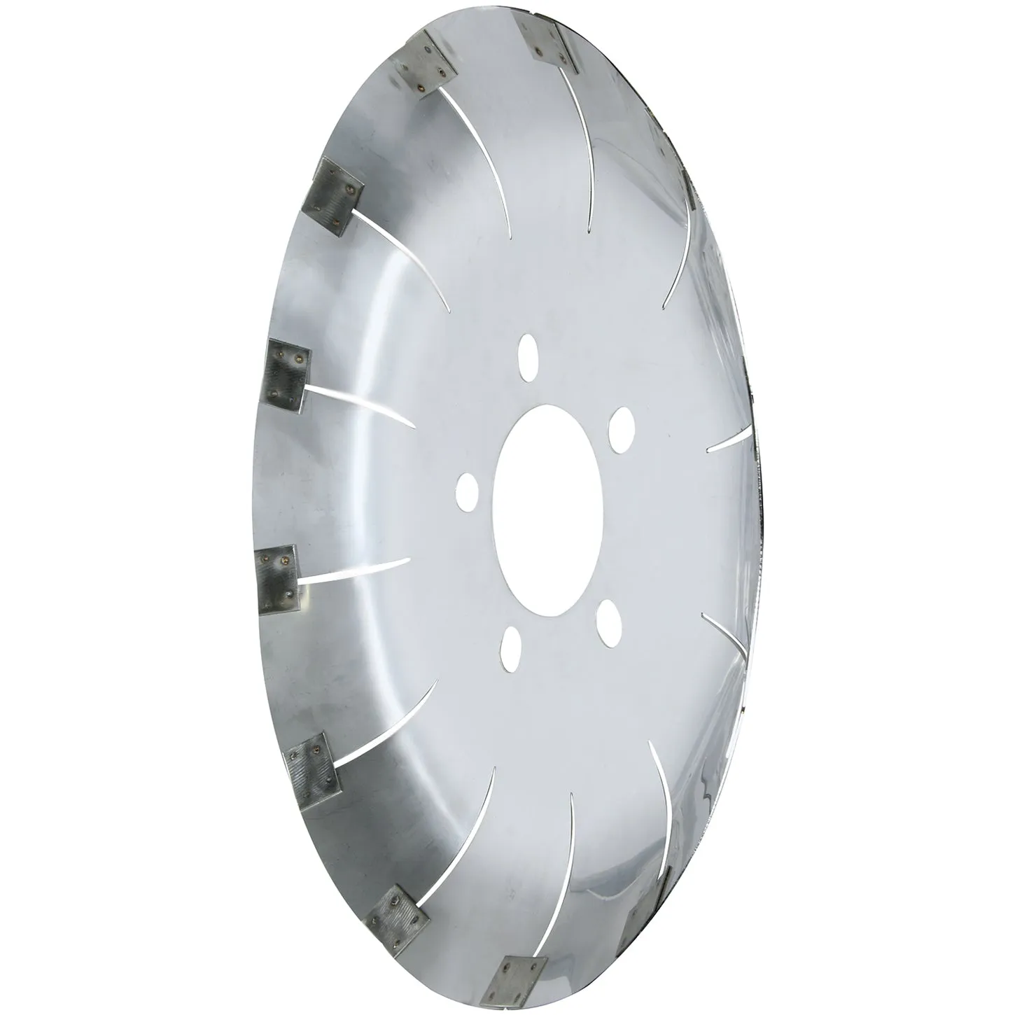 Allstar Performance Inner Mud Shield - Rear - Left Side - Bolt-On - 5 x 5 Hubs - 3" Backspace - Stainless - Natural - 15" Wheels