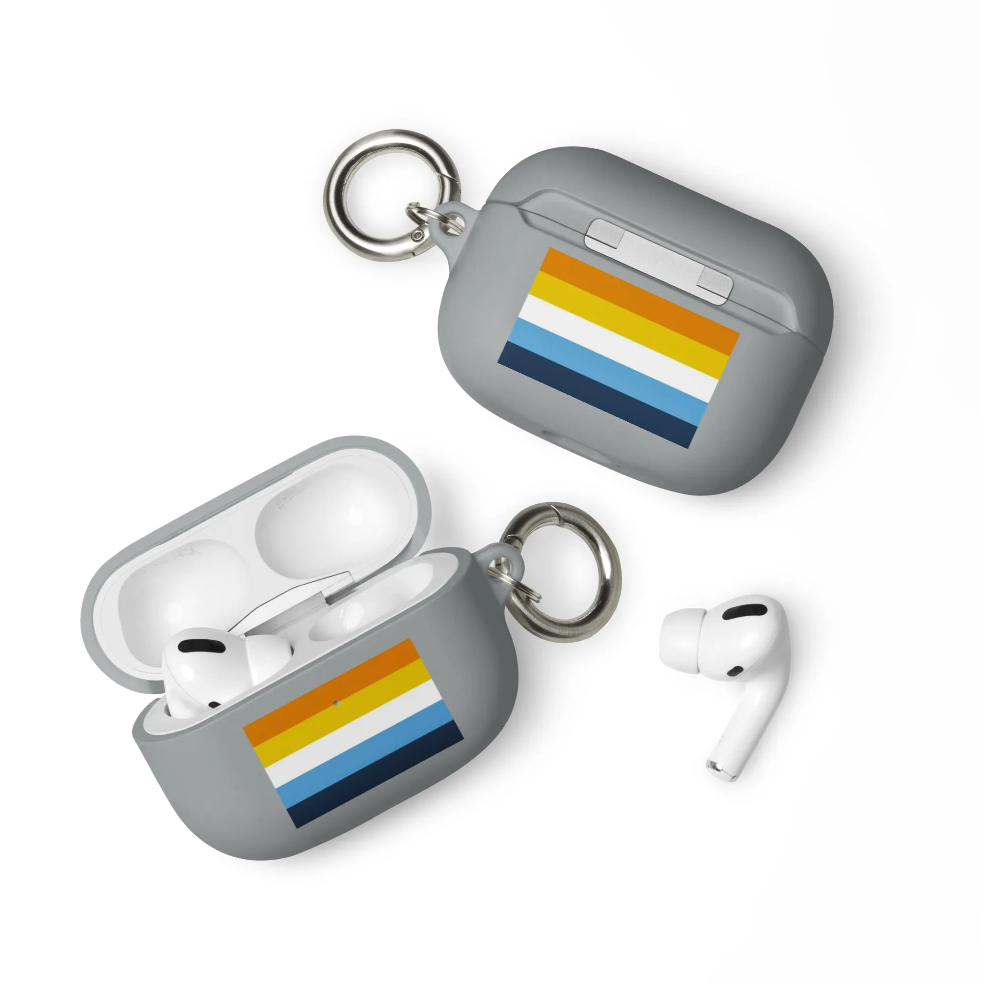 Aroace Pride Flag Rubber Case for AirPods