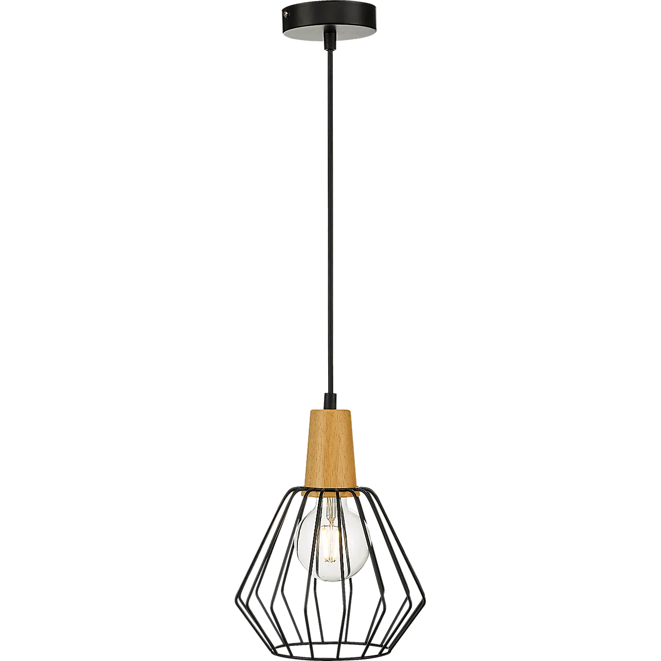 Black Wood Pendant Light Bar Lamp Kitchen Lighting Modern Ceiling