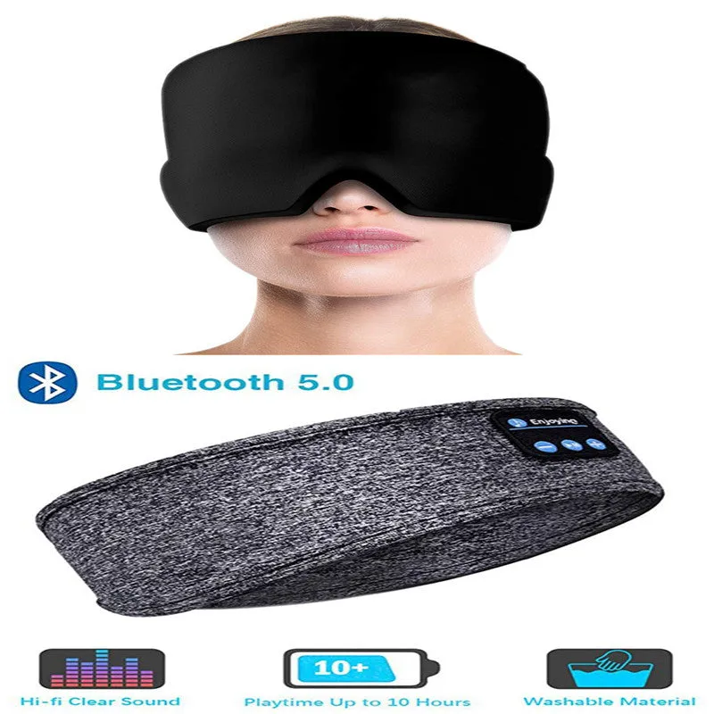 Bluetooth Headphones /Sleep Elastic Eye-mask for Side Sleepers