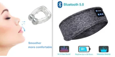 Bluetooth Headphones /Sleep Elastic Eye-mask for Side Sleepers