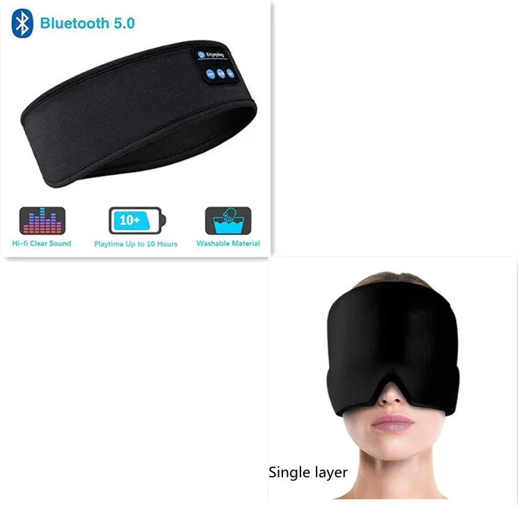 Bluetooth Headphones /Sleep Elastic Eye-mask for Side Sleepers