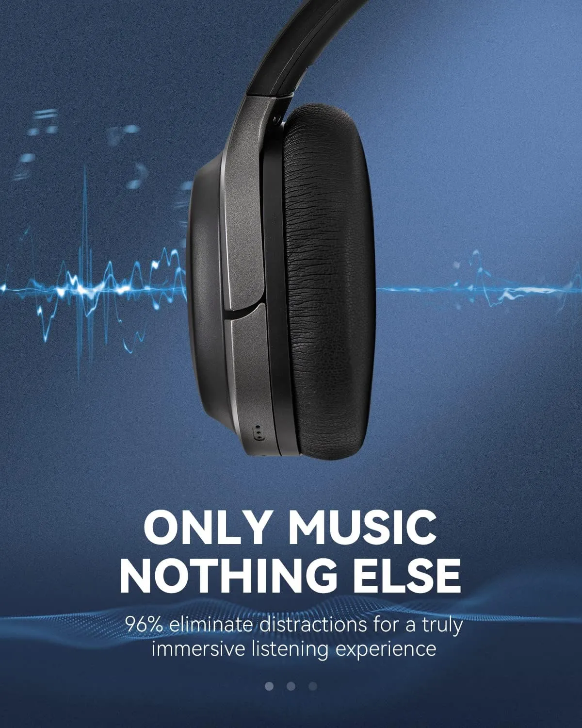 Bluetooth Hi-Fi Stereo Headphones - 50H Playtime, Deep Bass, HD Mic 2024