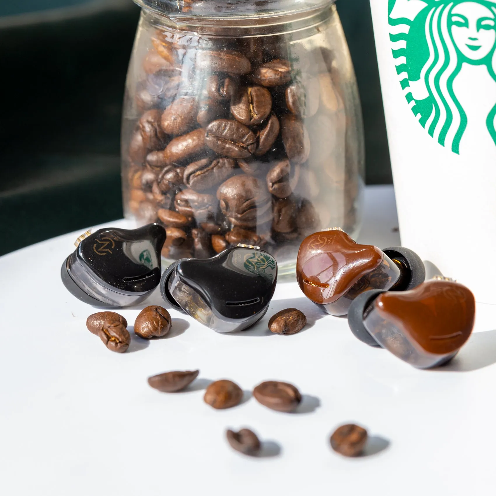 【CCZ Coffee Bean】 Best IEM Earbuds Sound Quality 1DD HIFI Immersive Bass Sound Wired Earbuds Earphones for Singers, Musicians, Stage