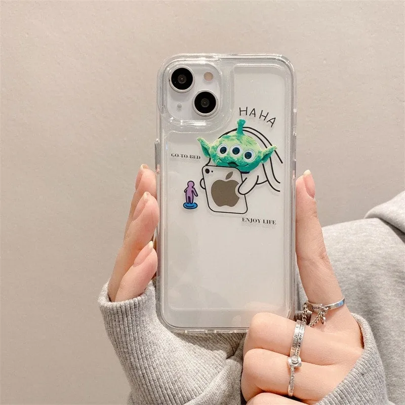 Creative Office Cartoon Bear iPhone Case