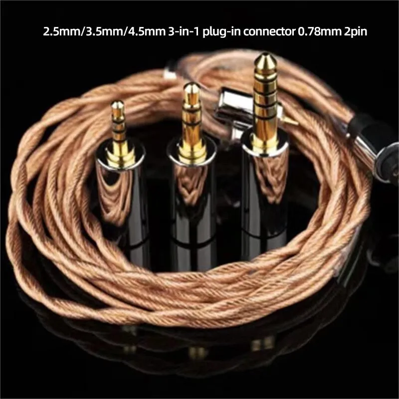 EPZ K5 1DD 4BA Monitor IEM Earphone Wired HIFI  In Ear Earbuds Three-In-One 0.78 2 Pin Single Crystal Copper Upgrade Cable