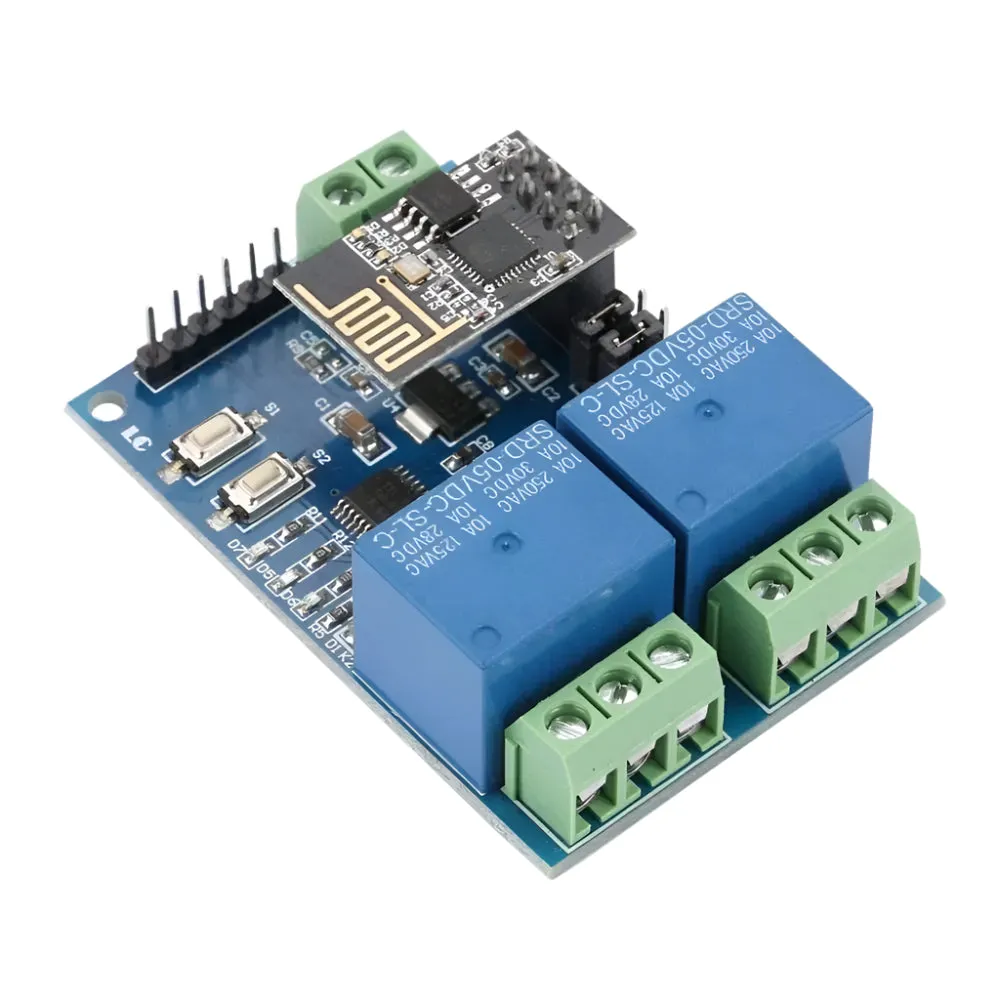 ESP8266 ESP-01 5V 2 Channels WiFi Relay Module Home Remote Control Switch