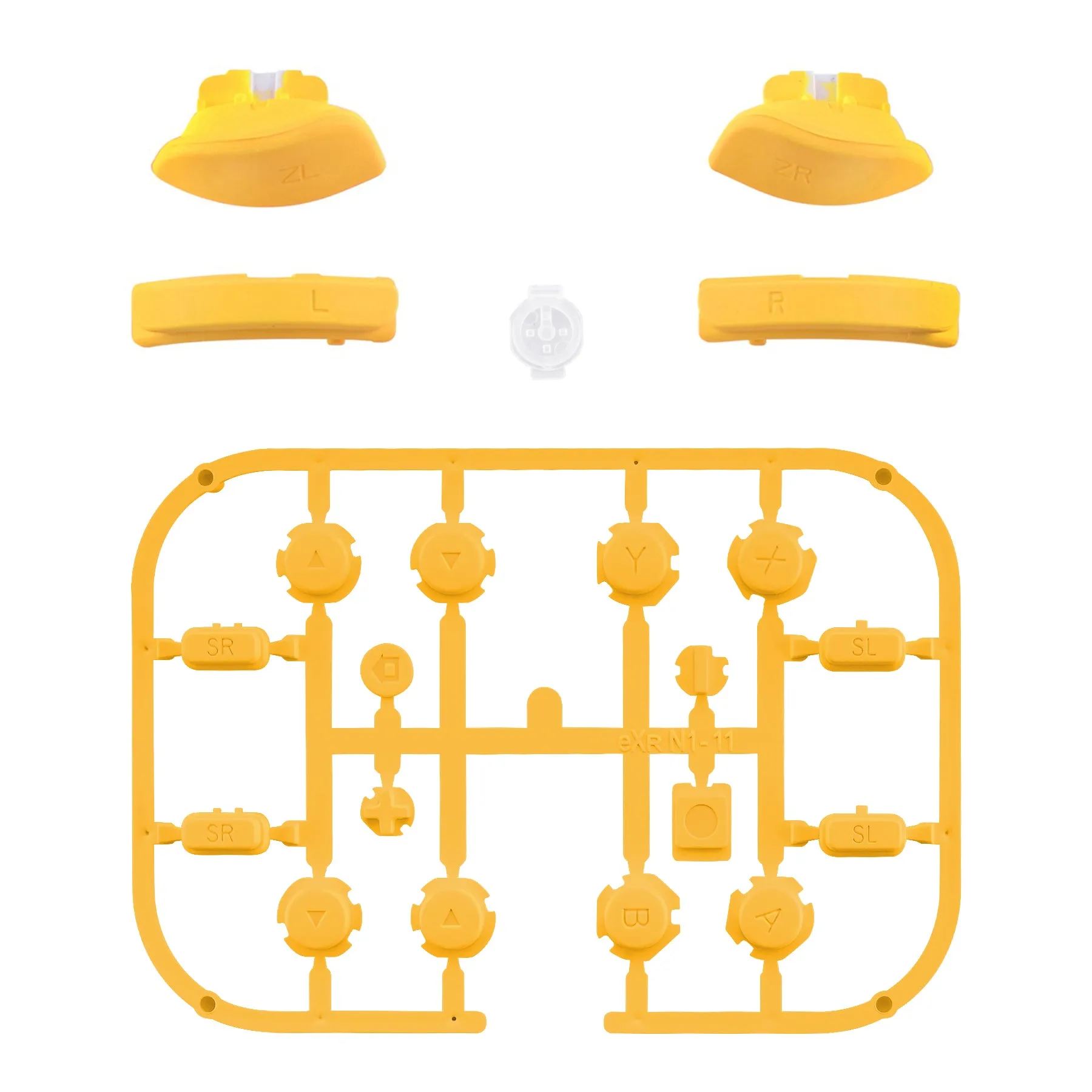eXtremeRate Caution Yellow Replacement ABXY Direction Keys SR SL L R ZR ZL Trigger Buttons Springs, Full Set Buttons Repair Kits with Tools for NS Switch JoyCon & OLED JoyCon - JoyCon Shell NOT Included- AJ205