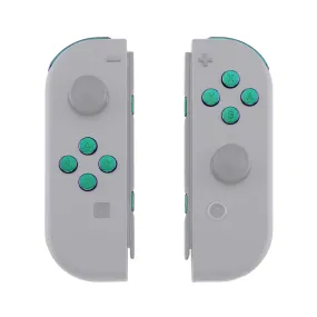 eXtremeRate Chameleon Green Purple Replacement ABXY Direction Keys SR SL L R ZR ZL Trigger Buttons Springs, Full Set Buttons Repair Kits with Tools for NS Switch JoyCon & OLED JoyCon - JoyCon Shell NOT Included - AJ210