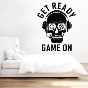 GADGETS WRAP Wall Decal Vinyl Sticker Game Wall Sticker Skull Headphones for Office Home Wall Decoration