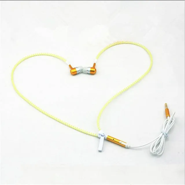 Glow In The Dark Zipper Mic Earphones