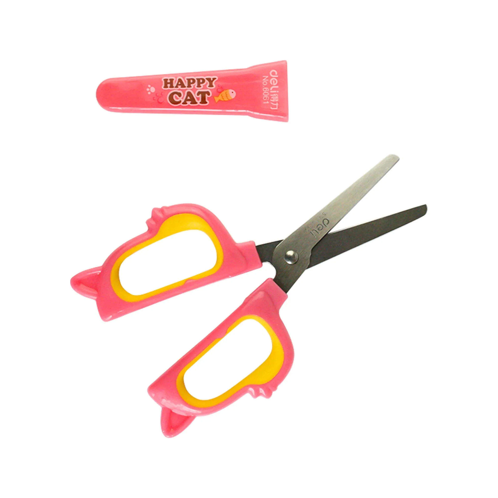 Happy Cat Hand Held Scissors - Pink and Blue