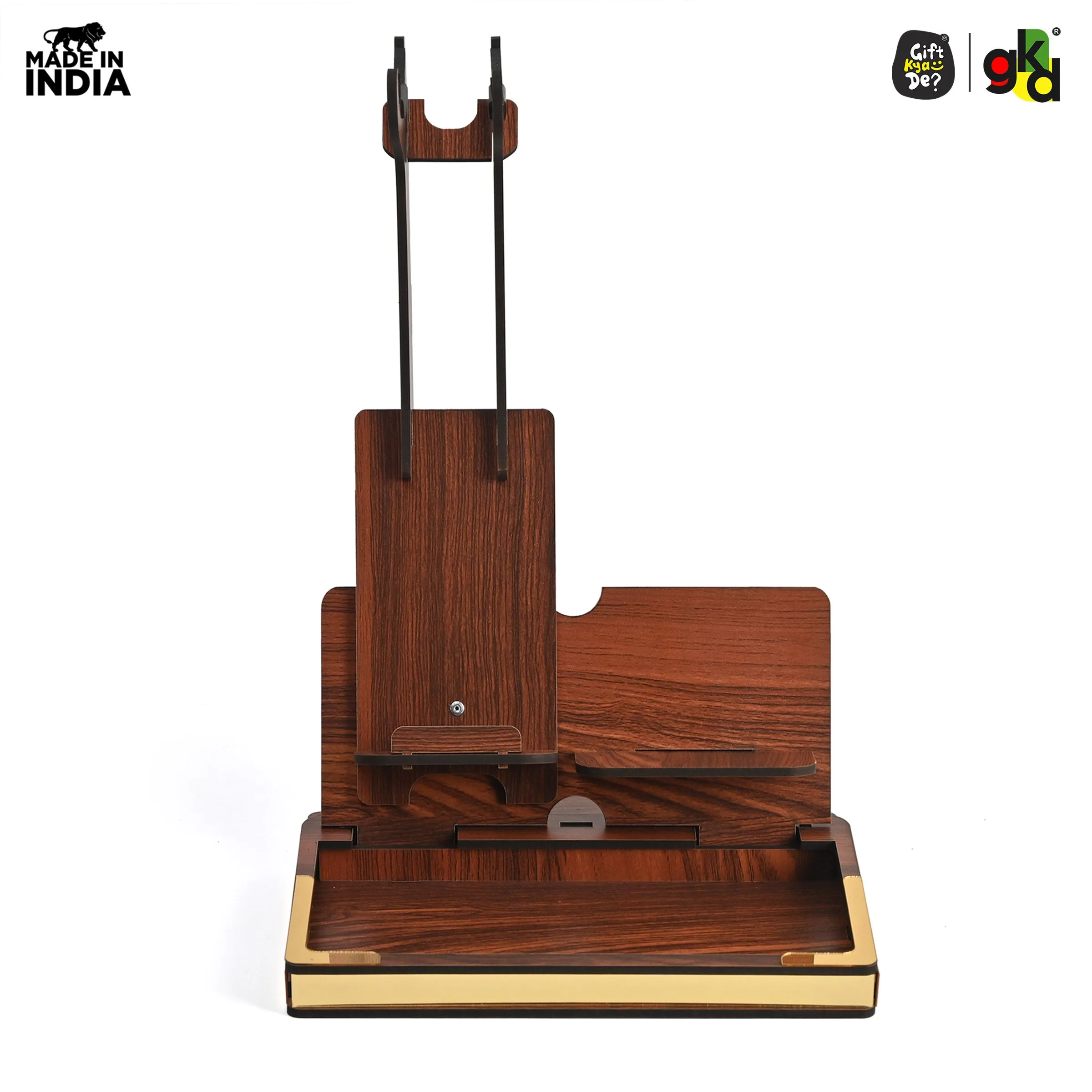 Headphone Holder for Gamers Music Lovers, Portable Desk Organizer with Mobile Phone Stand Compatible with All Headphones Size