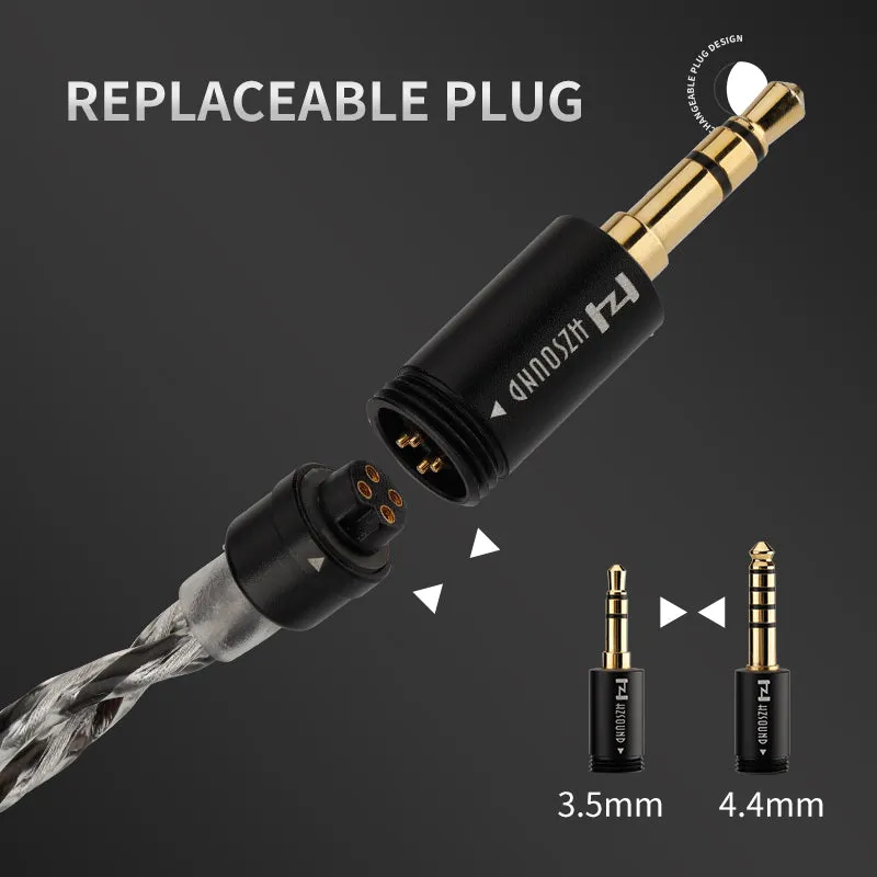 【HZSOUND Luna】In Ear Monitor Wired Earbuds Headphones, CNC Metal Shell, 0.78mm Double-pin Replaceable Cable, Leather Bag