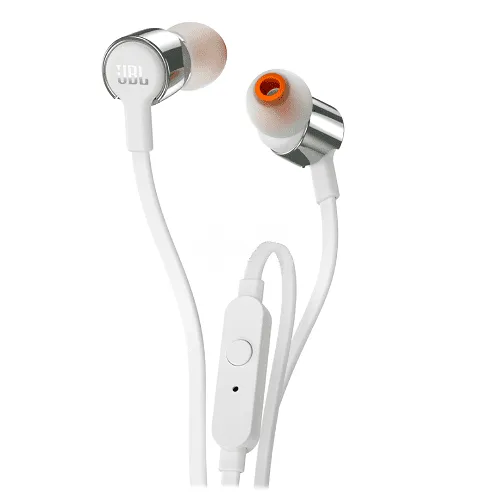 JBL T210 In-Ear Headphones (Silver)