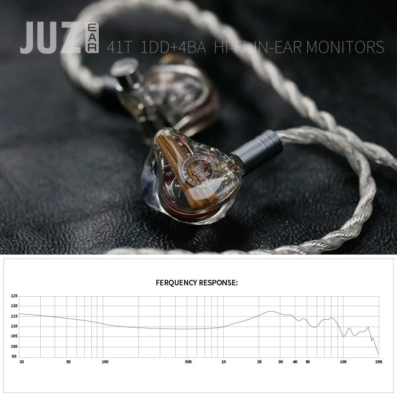 JUZEAR 41T 1DD 4BA Hybrid In-Ear Monitor IEMs