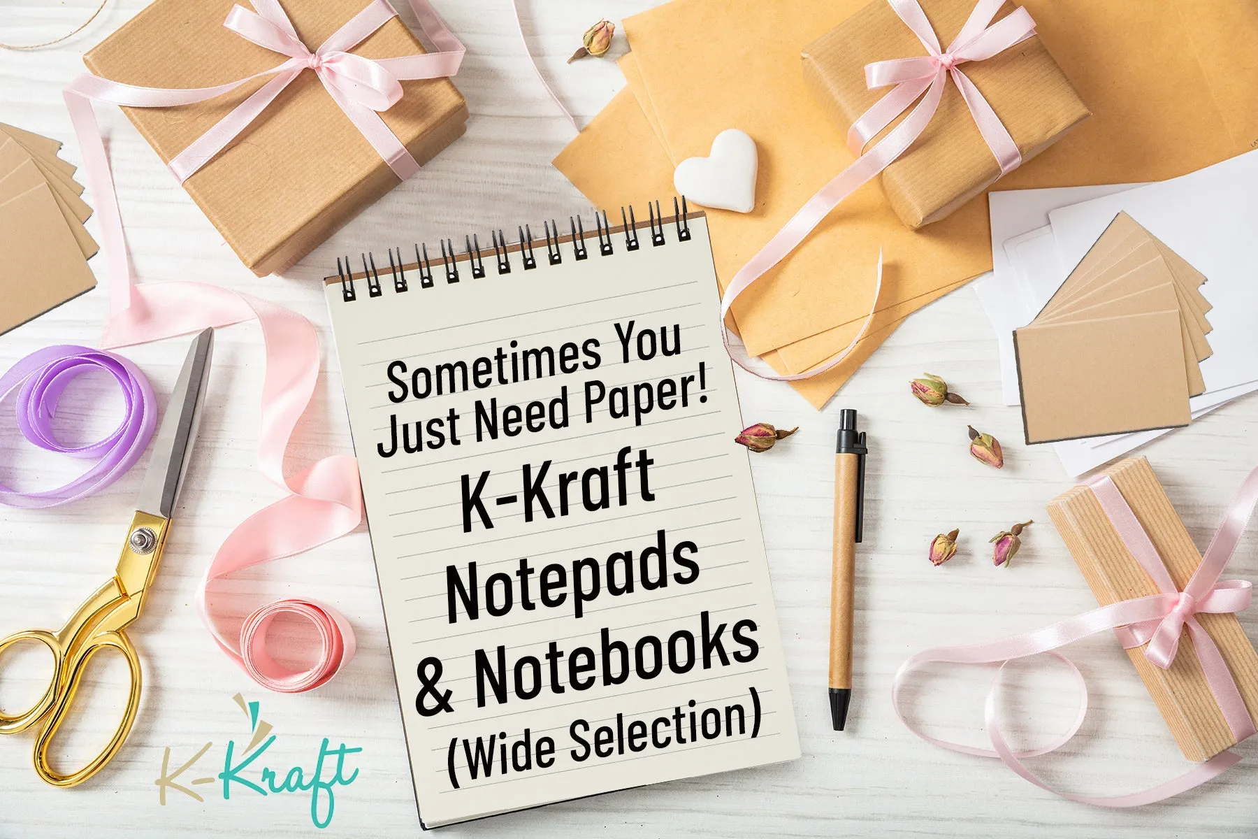 K-Kraft Notepads with Kraft Paper Covers - Bulk Buys (36 Notebooks, 4.5 x 3 Mini Notebooks)