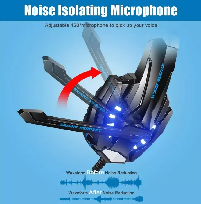 Kotion G9000 Wired Noise Cancelling Surround Sound Gaming Headset with LED Light