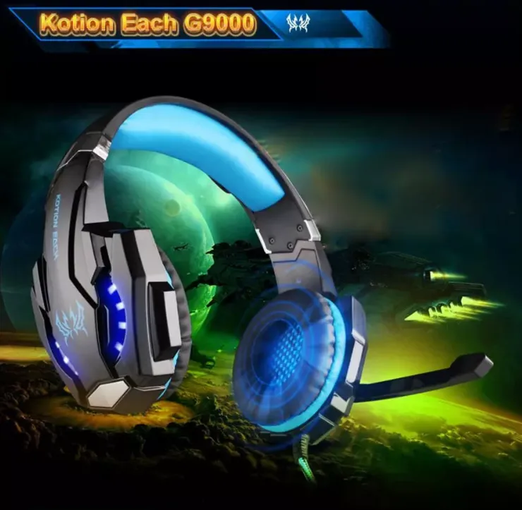 Kotion G9000 Wired Noise Cancelling Surround Sound Gaming Headset with LED Light