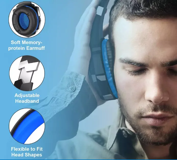 Kotion G9000 Wired Noise Cancelling Surround Sound Gaming Headset with LED Light
