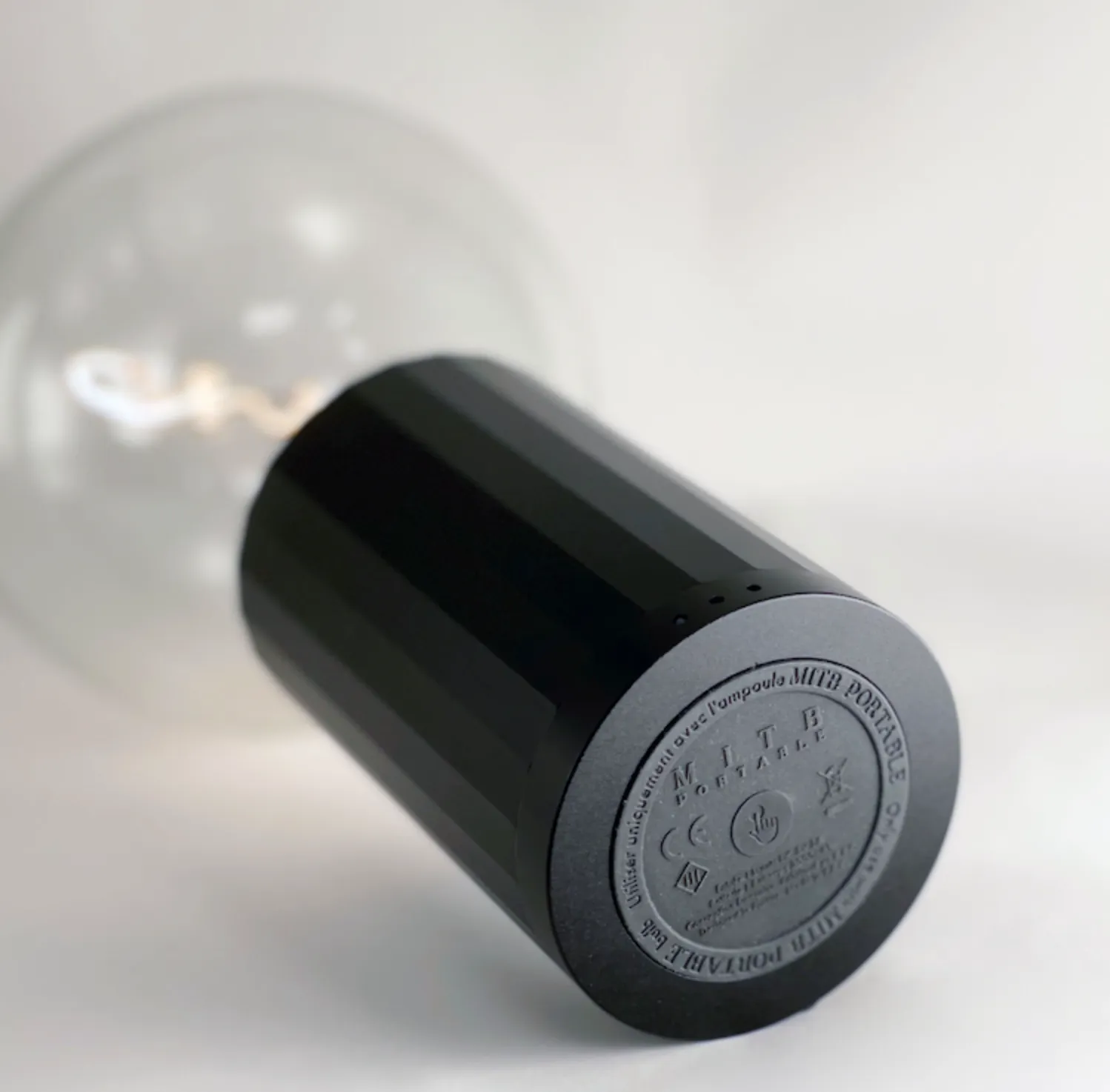 Lamp Base Portable Black