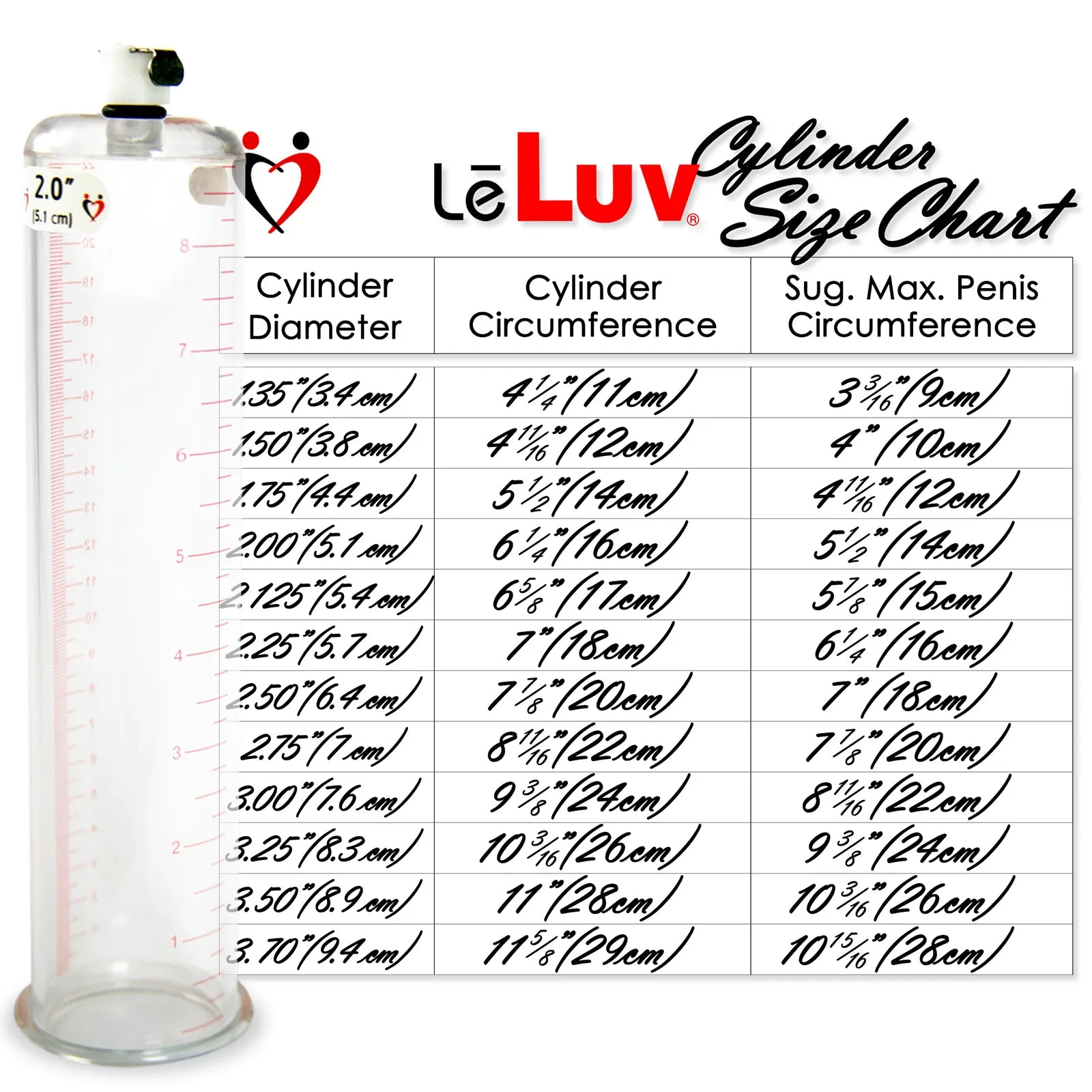 LeLuv Maxi Penis Pump | Black/Grey Handle, Silicone Hose, No Gauge | Round Flange Cylinder