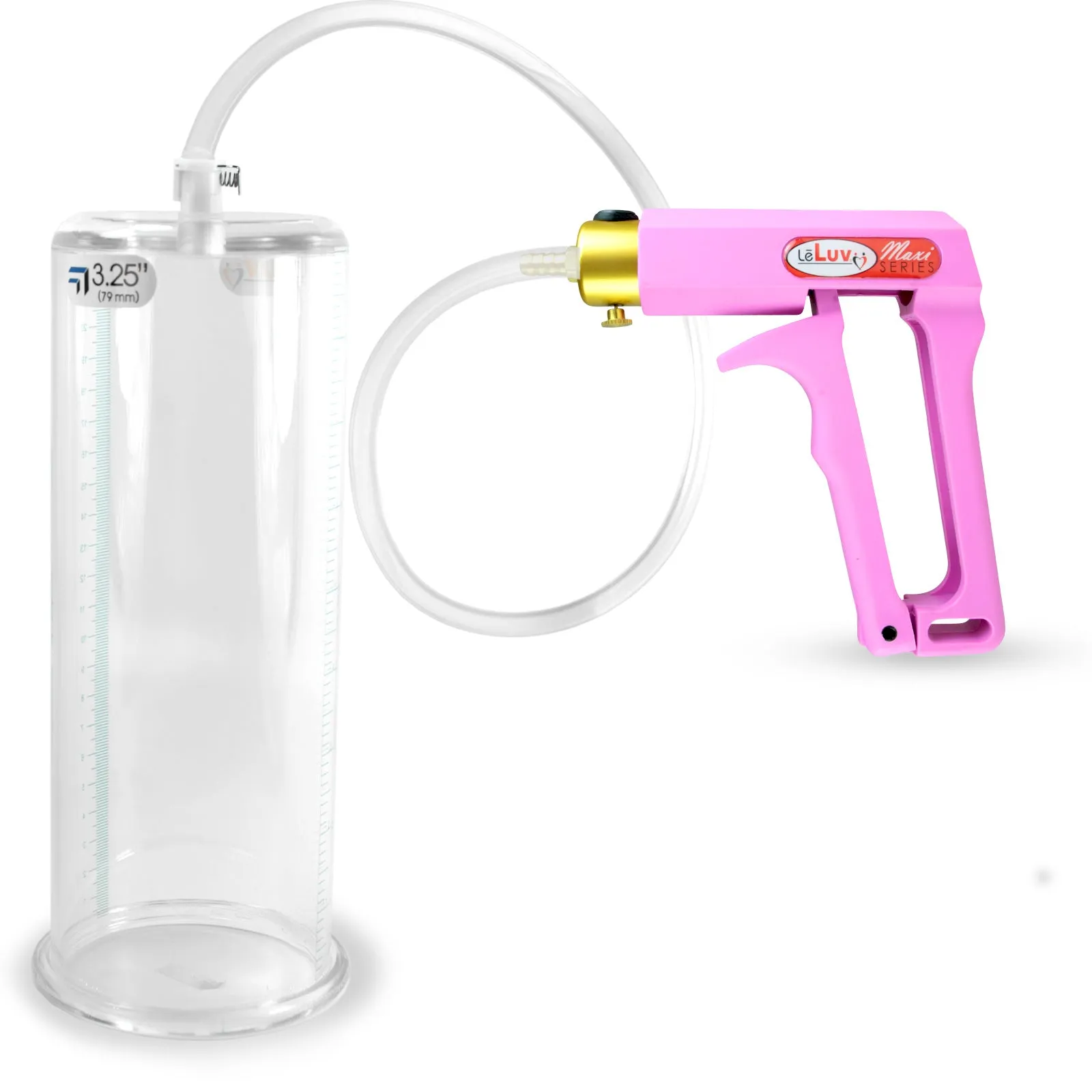 LeLuv Maxi Penis Pump with Clear Hose | Round Flange Cylinder