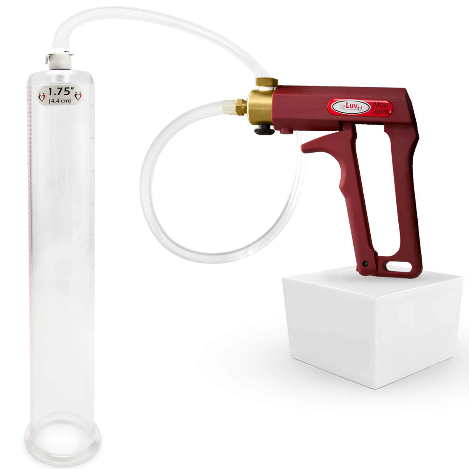 LeLuv Maxi Penis Pump with Clear Hose | Round Flange Cylinder