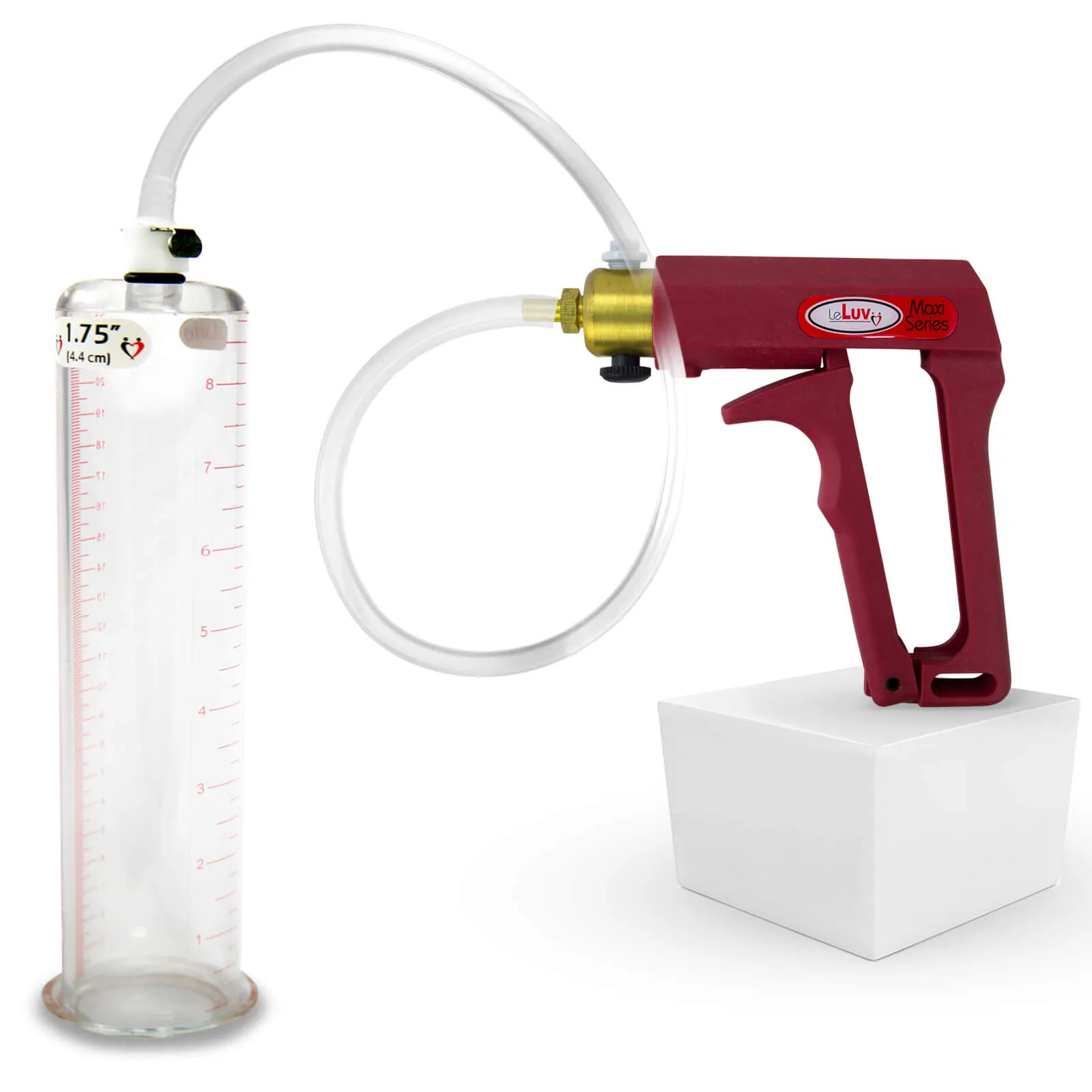 LeLuv Maxi Penis Pump with Clear Hose | Round Flange Cylinder