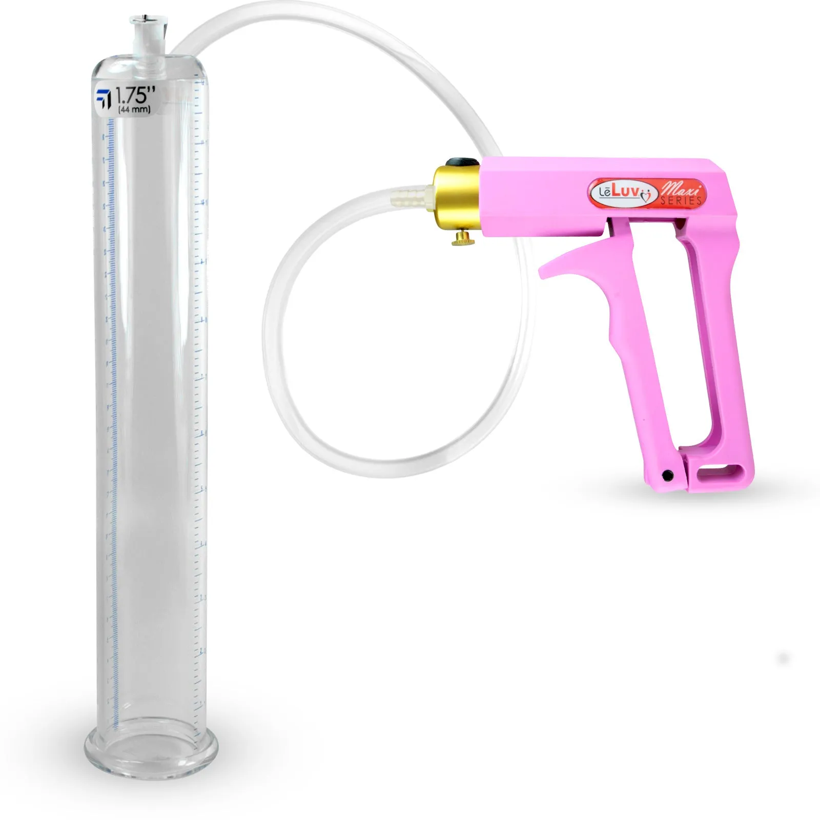 LeLuv Maxi Penis Pump with Clear Hose | Round Flange Cylinder