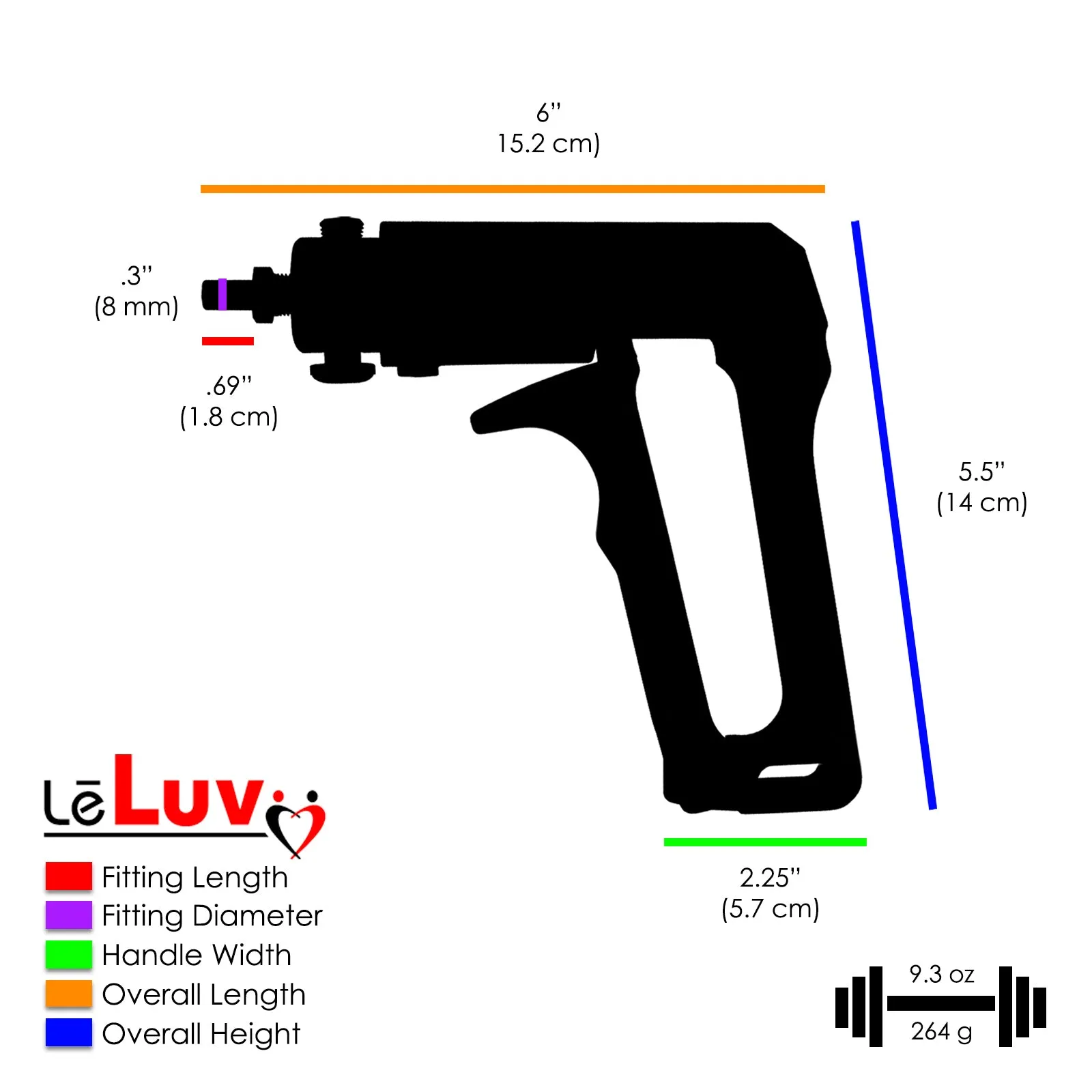 LeLuv Maxi Penis Pump with Clear Hose | Round Flange Cylinder