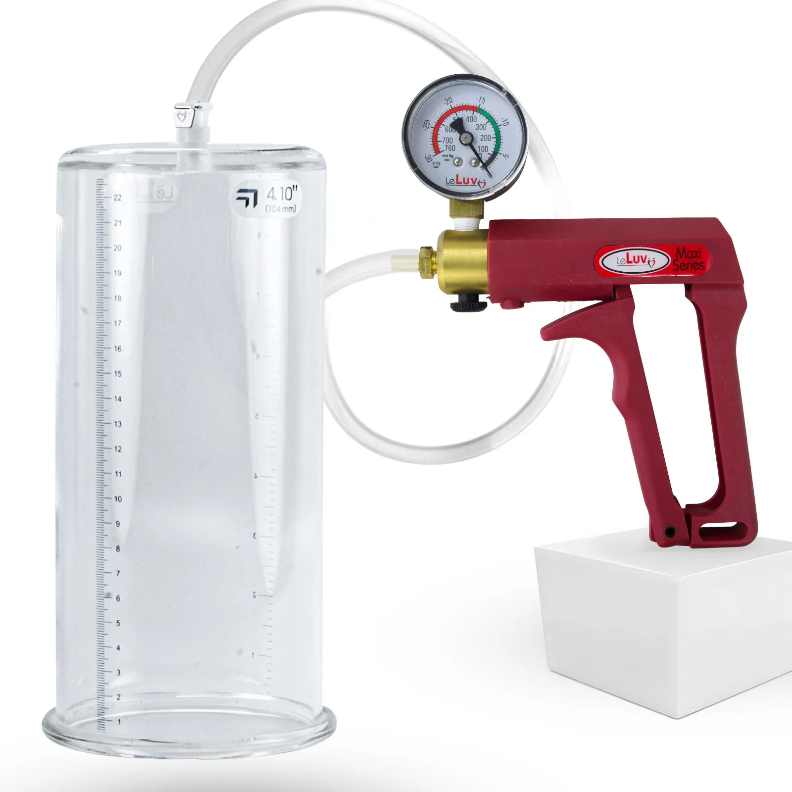 LeLuv Maxi Penis Pump with Clear Hose | Round Flange Cylinder