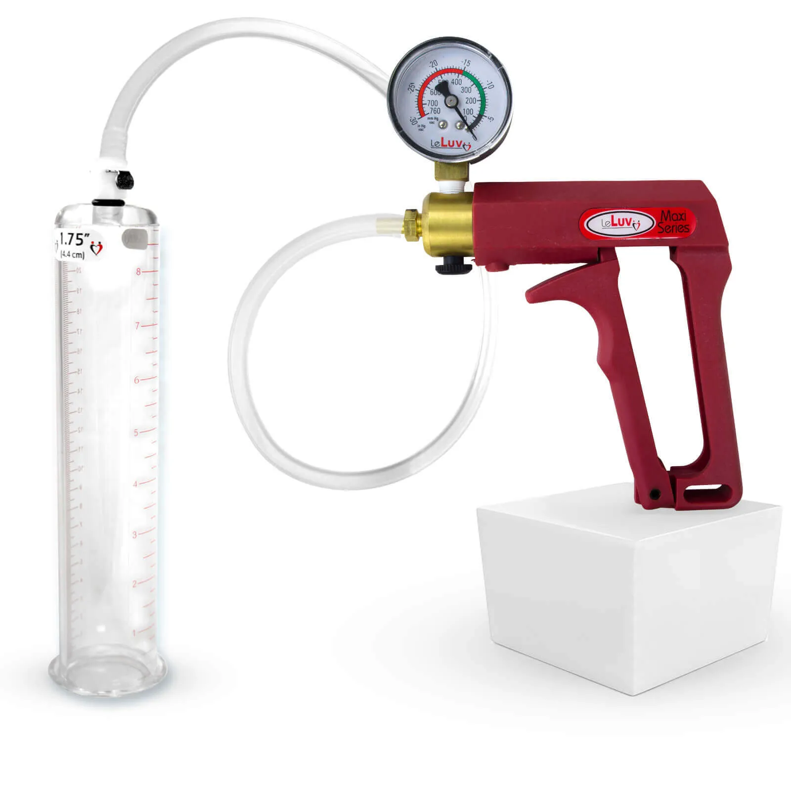 LeLuv Maxi Penis Pump with Clear Hose | Round Flange Cylinder