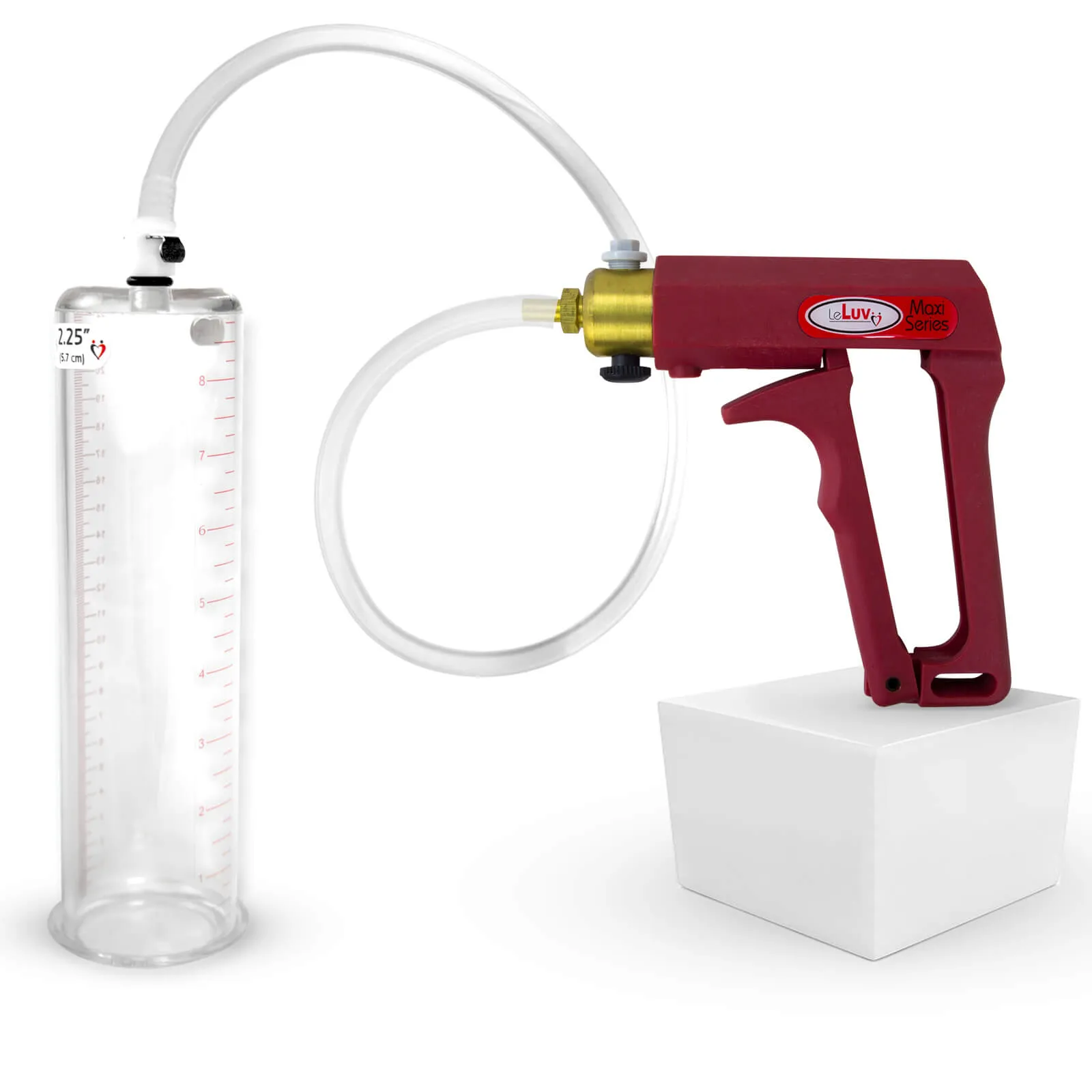 LeLuv Maxi Penis Pump with Clear Hose | Round Flange Cylinder