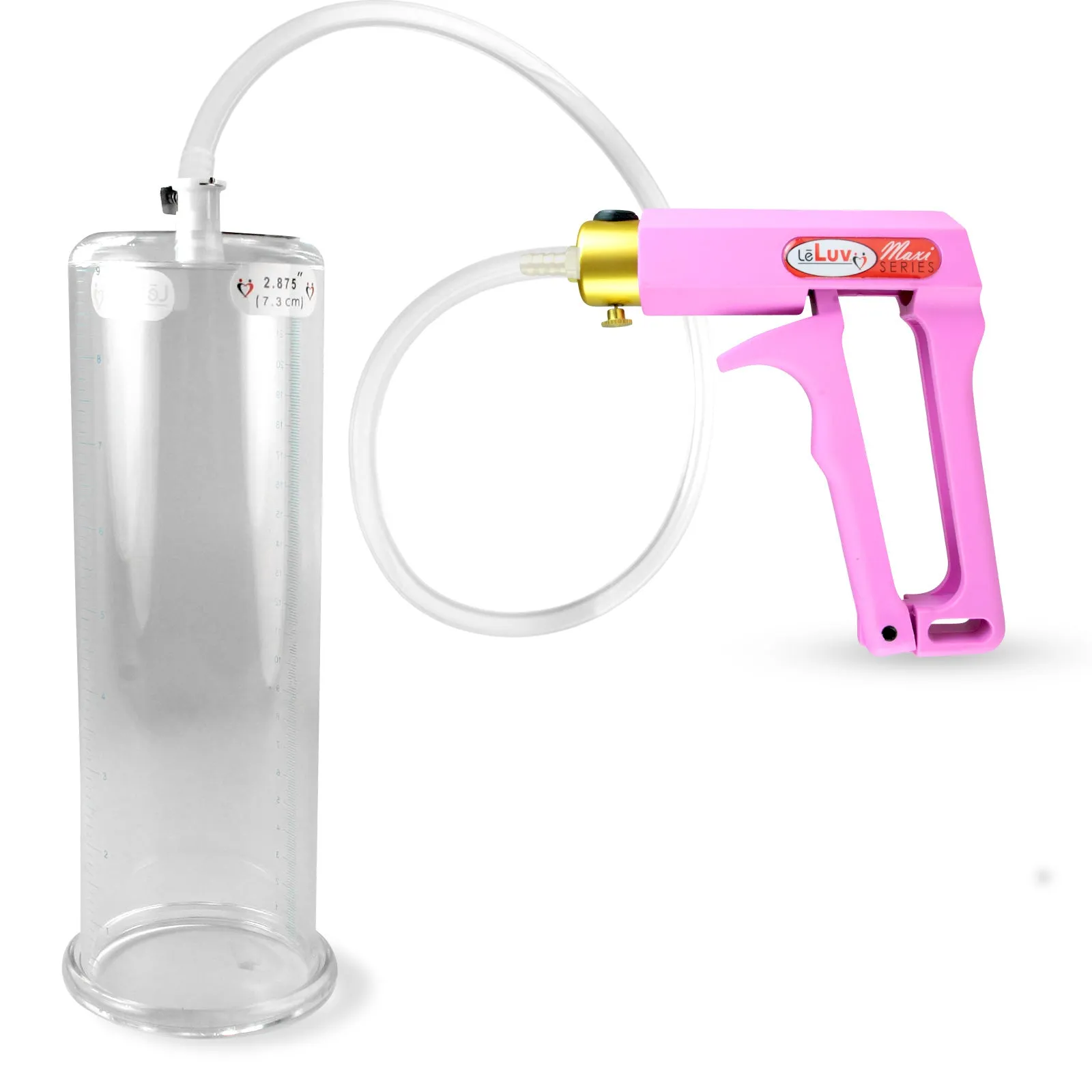 LeLuv Maxi Penis Pump with Clear Hose | Round Flange Cylinder