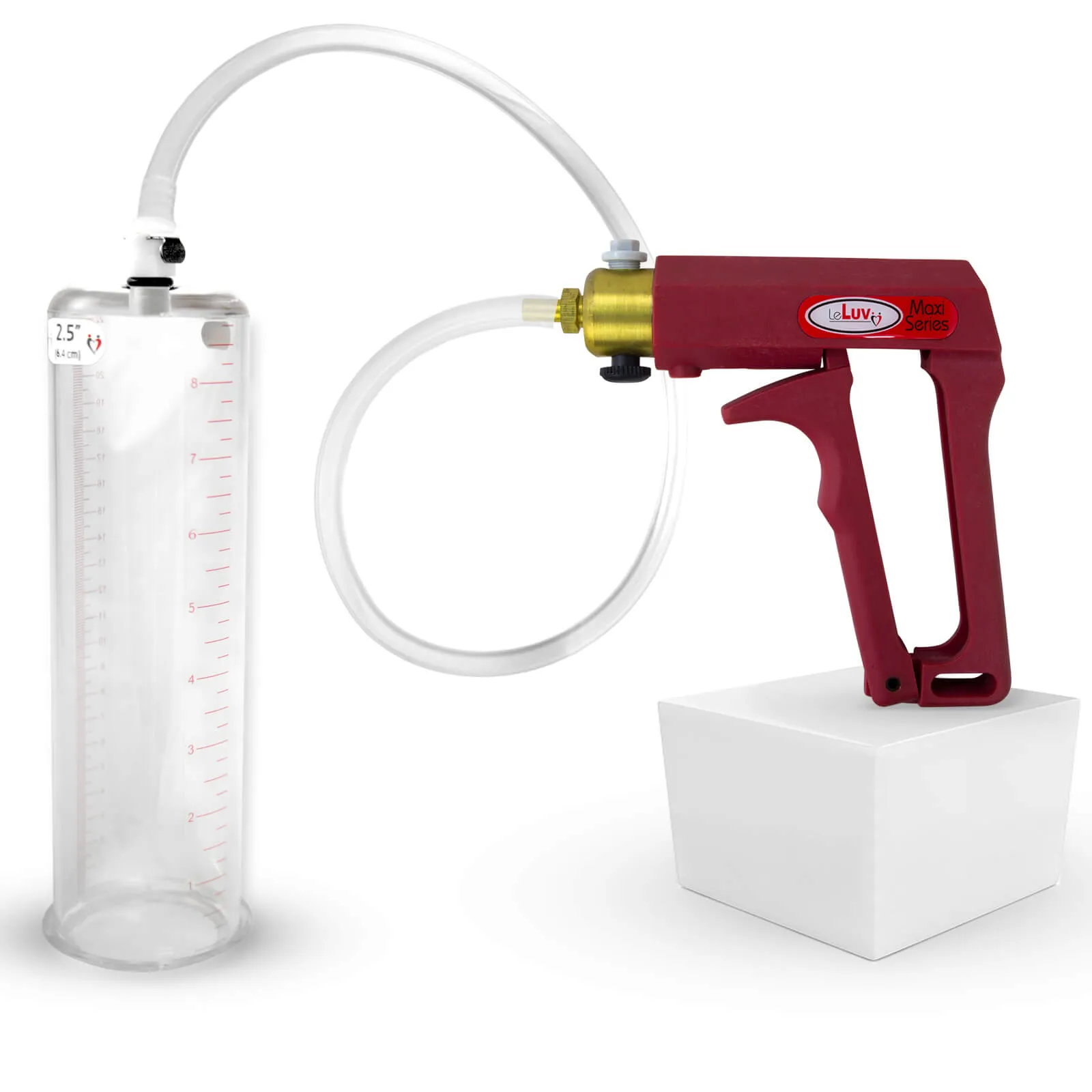 LeLuv Maxi Penis Pump with Clear Hose | Round Flange Cylinder