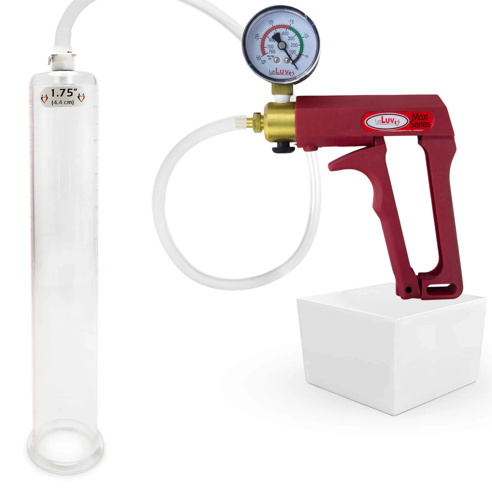 LeLuv Maxi Penis Pump with Clear Hose | Round Flange Cylinder